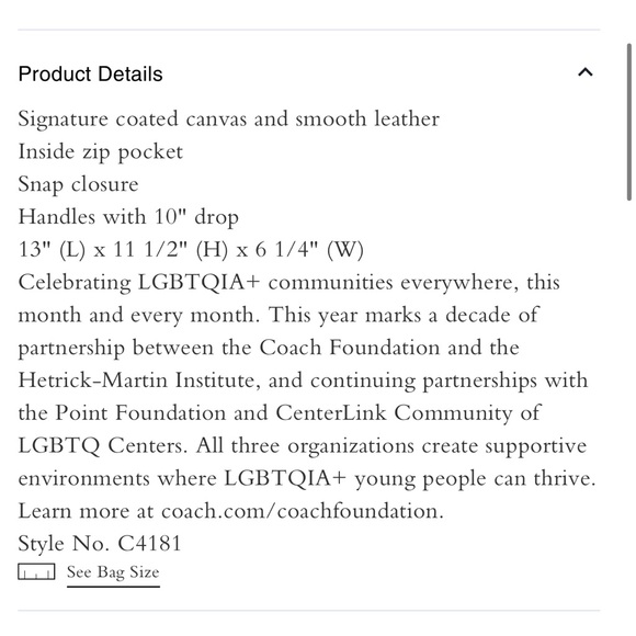 Rainbow Coach Tote Authentic - Picture 8 of 8